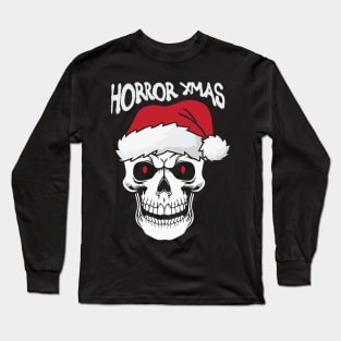 Skull Santa Claus Horror Xmas Funny Christmas Gift Long Sleeve T-Shirt